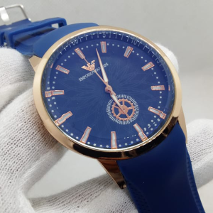 Men watch with Blue dail and Blue strap