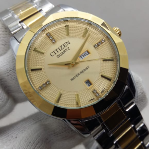 CItizen watch with golden dail